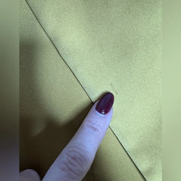 Balmain Paris Atelier Sample Satin Set Blazer & Maxi Skirt Chartreuse Gold S - Picture 13 of 17